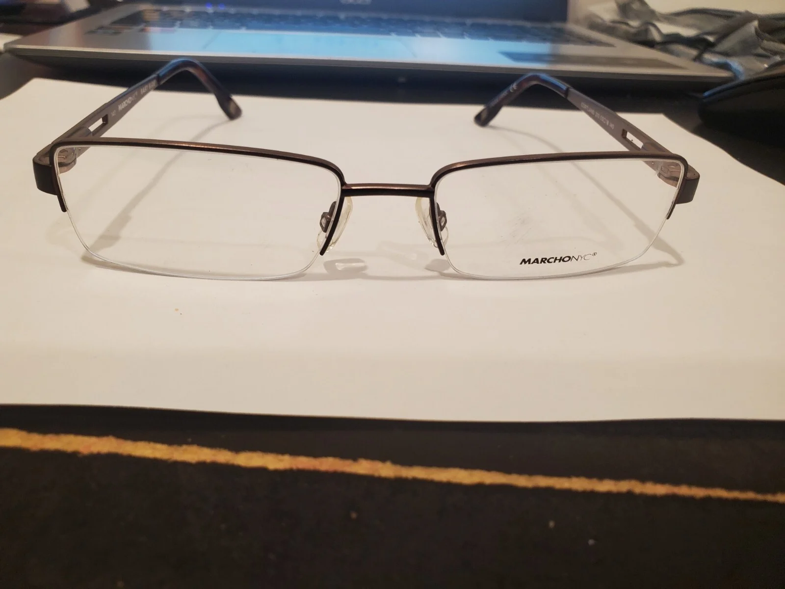 NEW MARCHON NYC East Side Cortland (210) Brown 53-18-140 Eyeglasses PERFECT