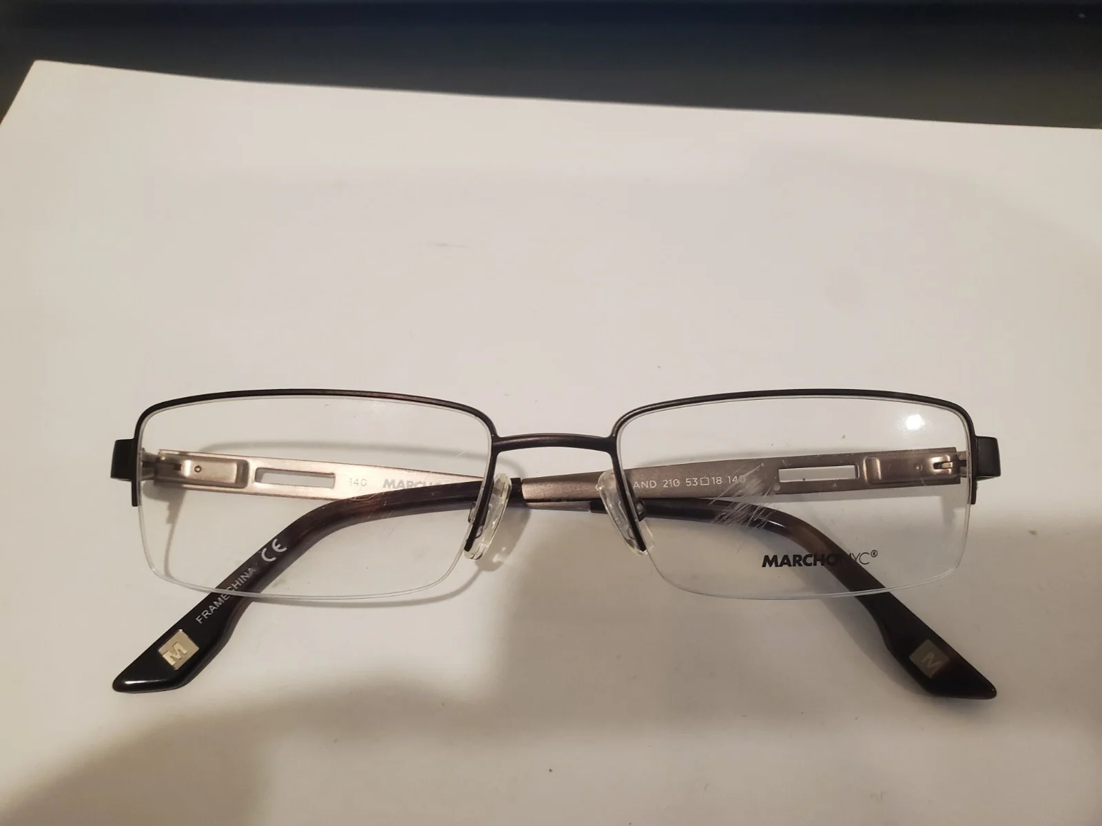 NEW MARCHON NYC East Side Cortland (210) Brown 53-18-140 Eyeglasses PERFECT 4