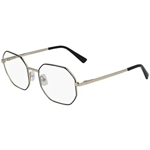 NEW MARCHON NYC M-4501 710 Gold & Black Octagon Eyeglasses 53mm with Case