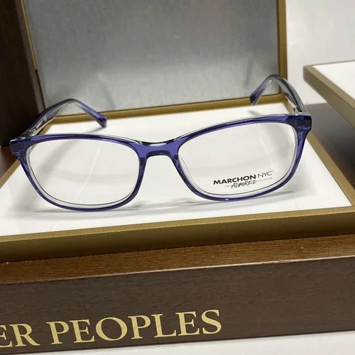 New MARCHON NYC M-5005 470 Blue Crystal Eyeglasses 52-16-140 Full Rim Frame 3