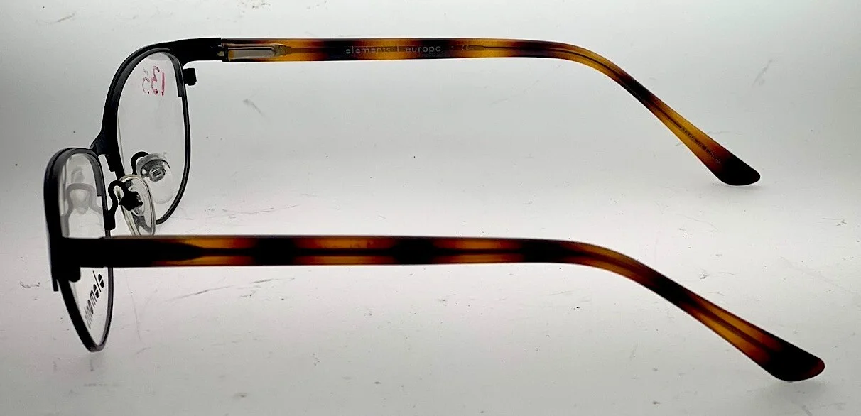 NEW! Matte Black/Tortoise Europa Elements EL-398 Eyeglass Frames 53-15-135 #185 4