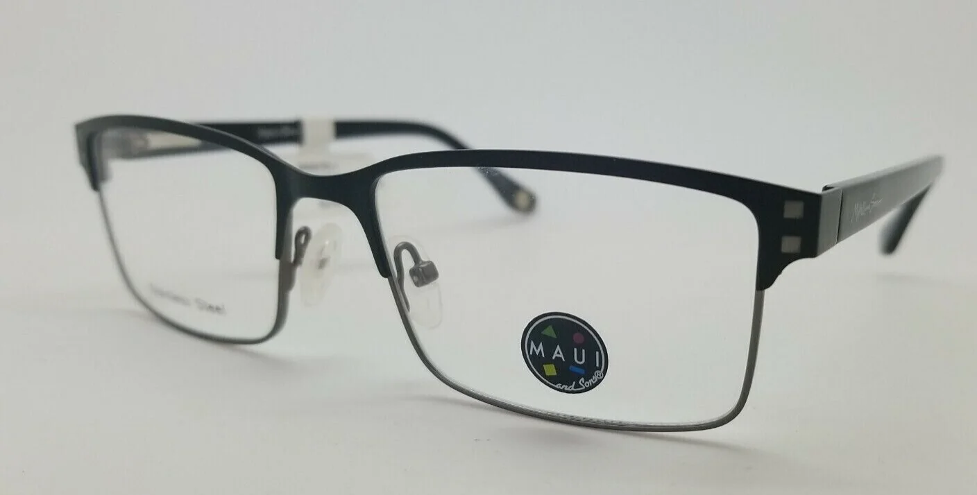 NEW! Maui & Sons Black Eyeglasses Frames 53-16-140