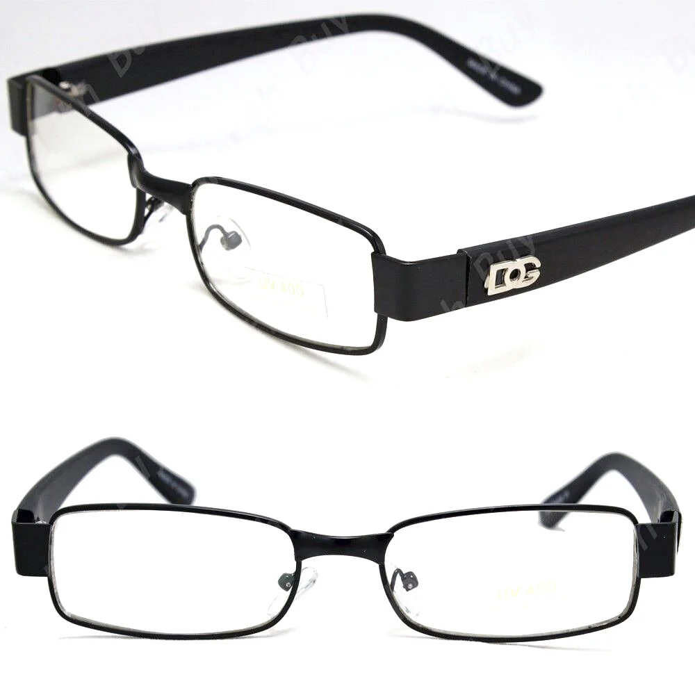 New Mens Womens Fashion Clear Lens Eye Glasses Designer Small Frame Full Rim RX 2