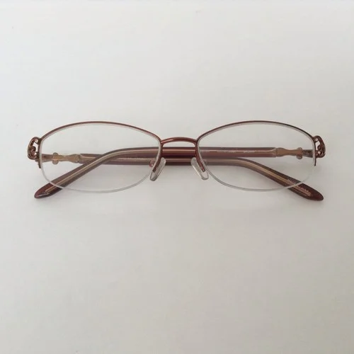 New Millennium Collection Eyeware Ester Brown Semi-Rim Frames