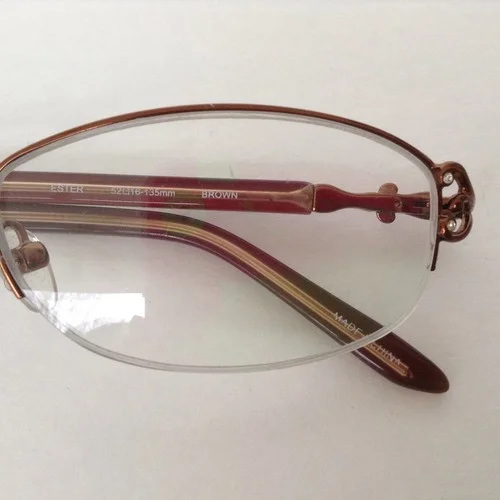 New Millennium Collection Eyeware Ester Brown Semi-Rim Frames 3
