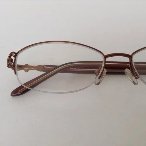 New Millennium Collection Eyeware Ester Brown Semi-Rim Frames 4