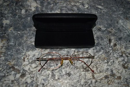 New Millennium Designer Wire Rim Eyeglass Frames in Copper Tortoiseshell--Nice!
