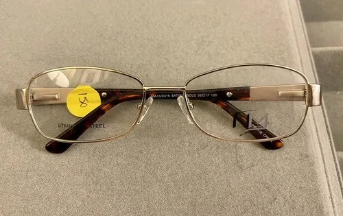 New Millennium Eyeglasses Frame NM-LUX016 Satin M. Gold 53-17-130 NEW