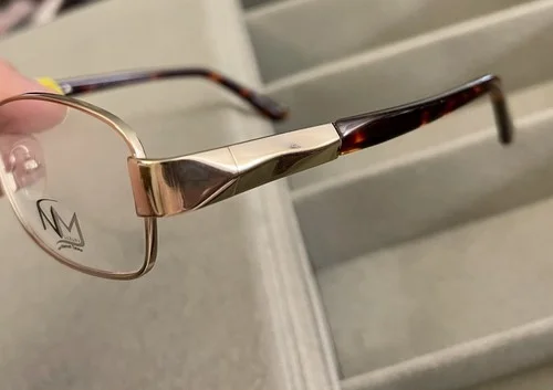 New Millennium Eyeglasses Frame NM-LUX016 Satin M. Gold 53-17-130 NEW 3