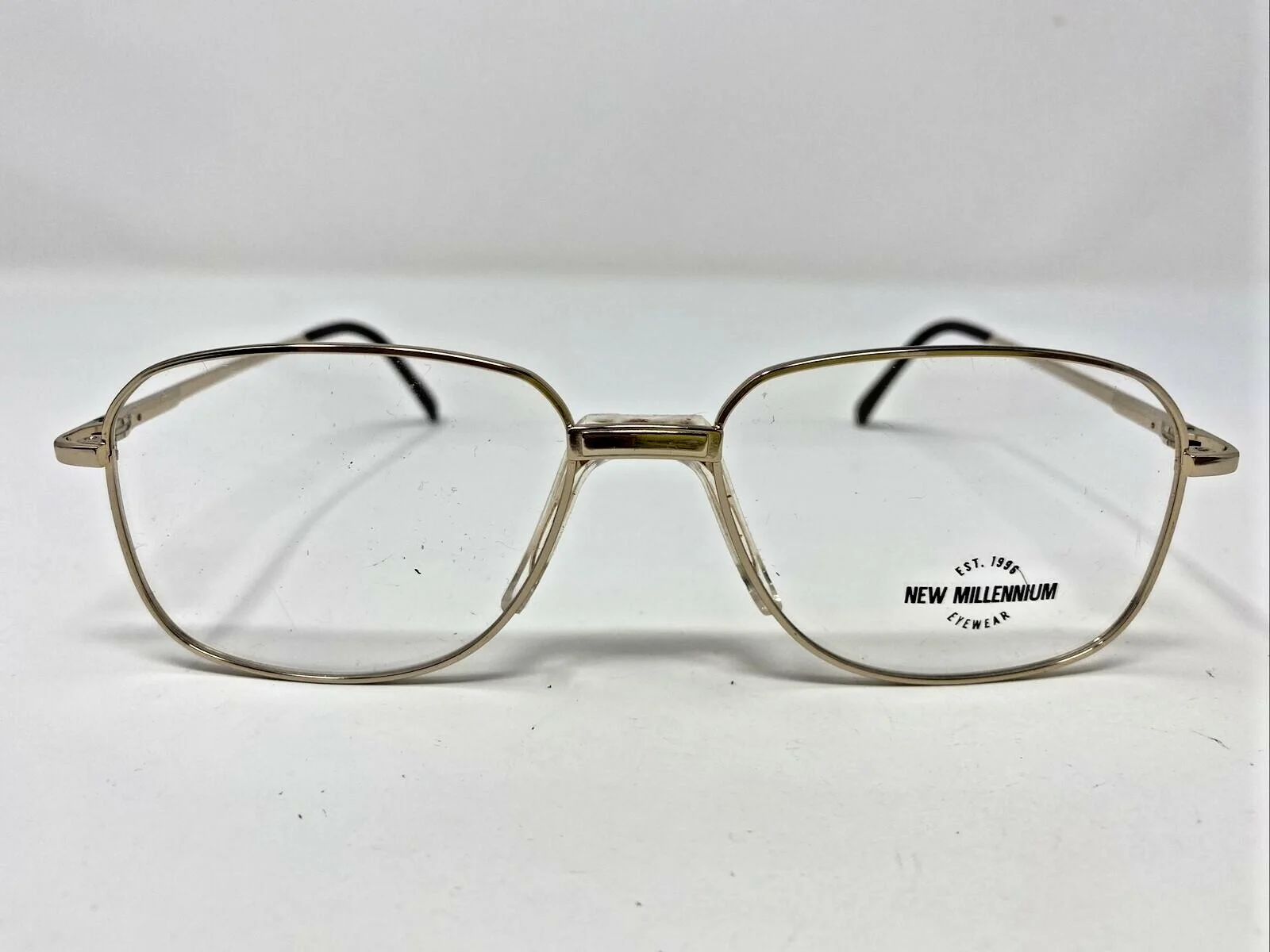 New Millennium Eyeglasses Frame OWEN GOLD 56-16-140 Gold/Black Full Rim FX57