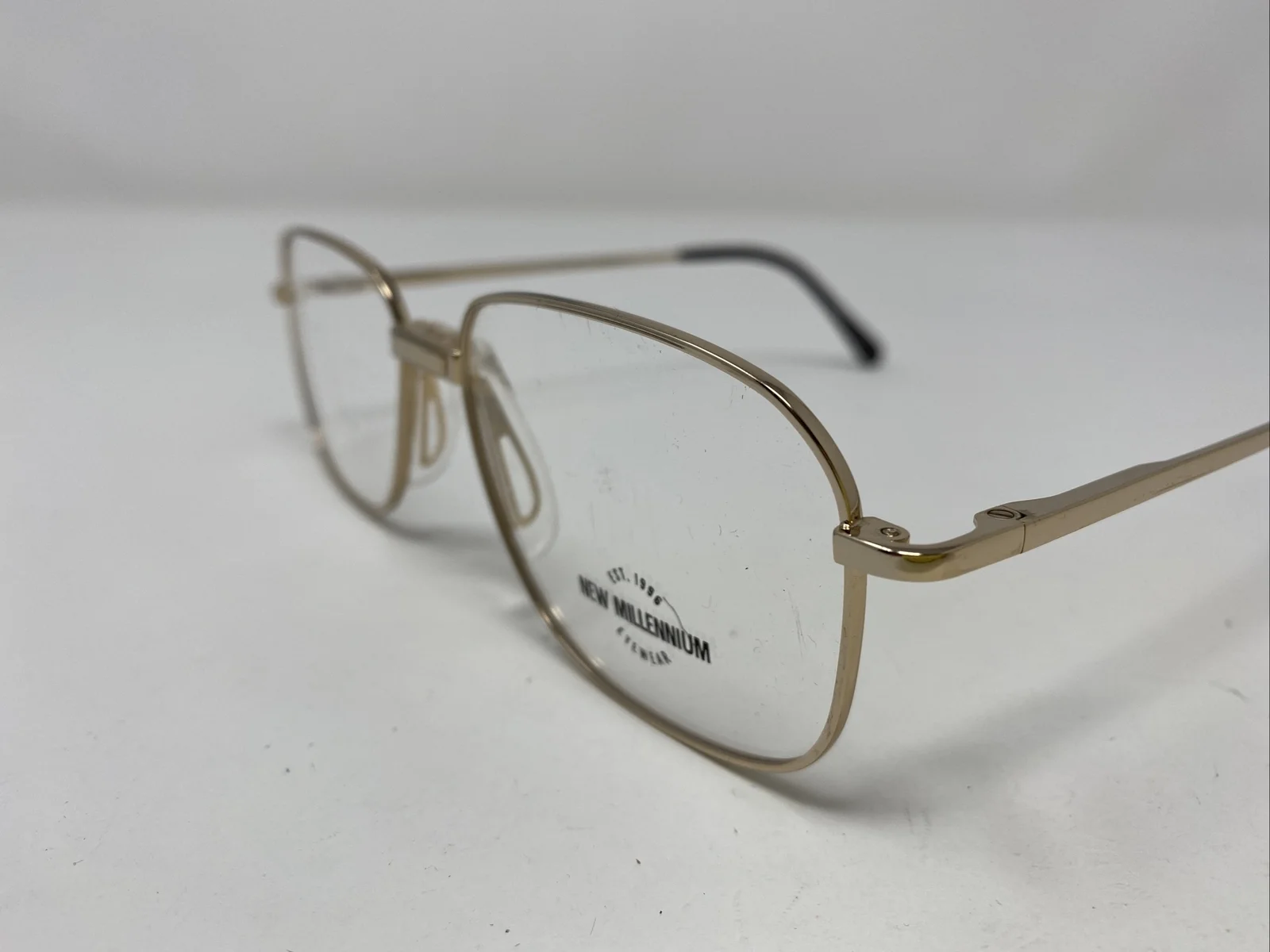 New Millennium Eyeglasses Frame OWEN GOLD 56-16-140 Gold/Black Full Rim FX57 2