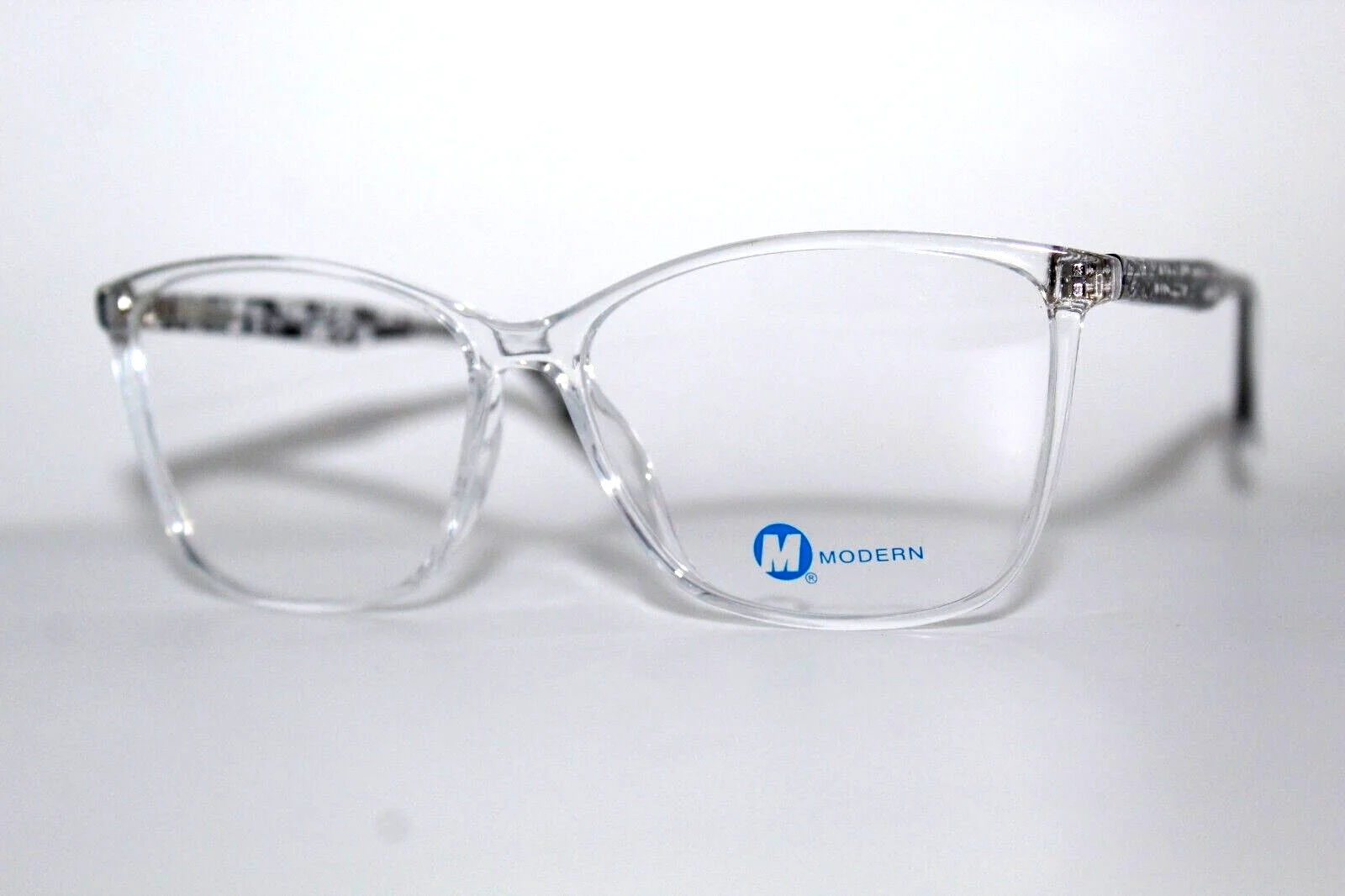 NEW MODERN OPTICAL PREPARE CRYSTAL BLACK AUTHENTIC EYEGLASSES FRAMES 56-14-140MM