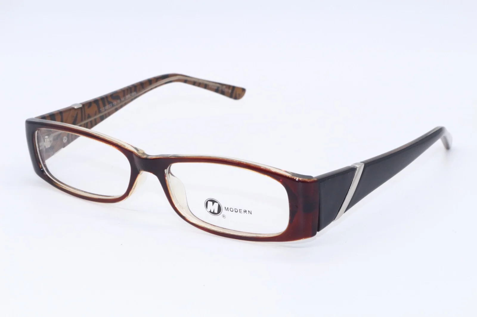 NEW MODERN TIGRESS BROWN BLACK DESIGNER AUTHENTIC FRAMES EYEGLASSES 52-16