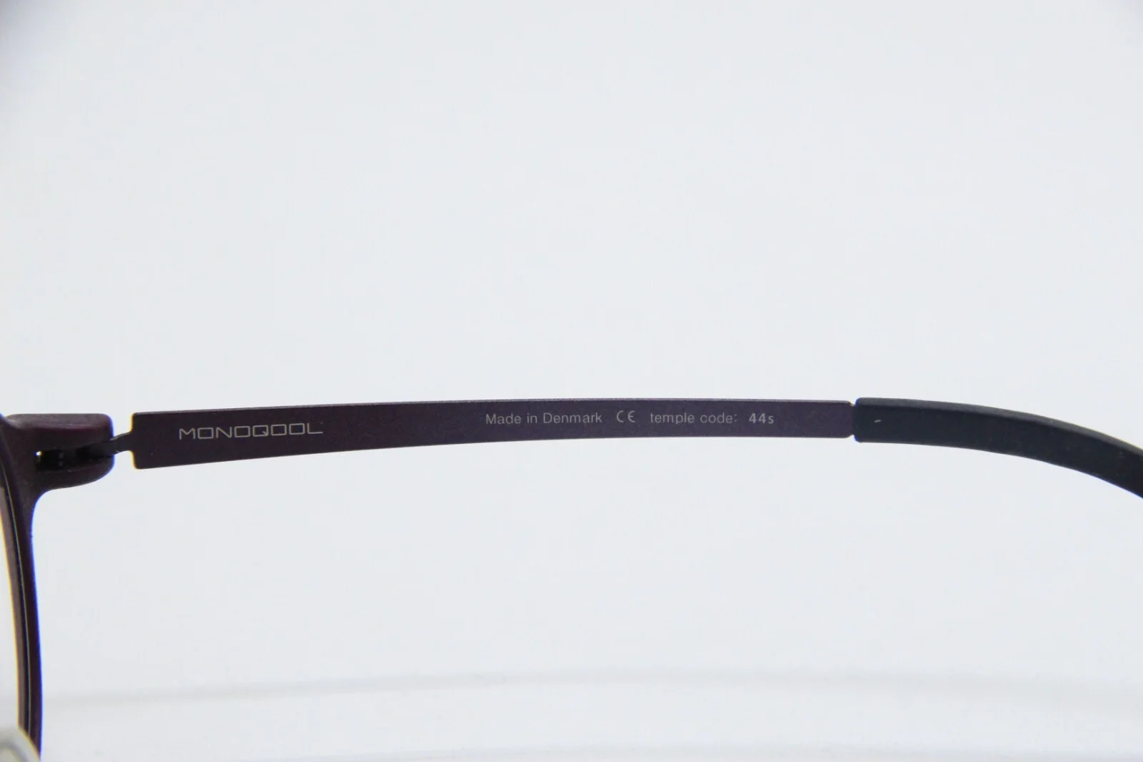 NEW MONOQOOL 3D TECHNOLOGY 44S PURPLE BLACK AUTHENTIC EYEGLASSES 49-21 3