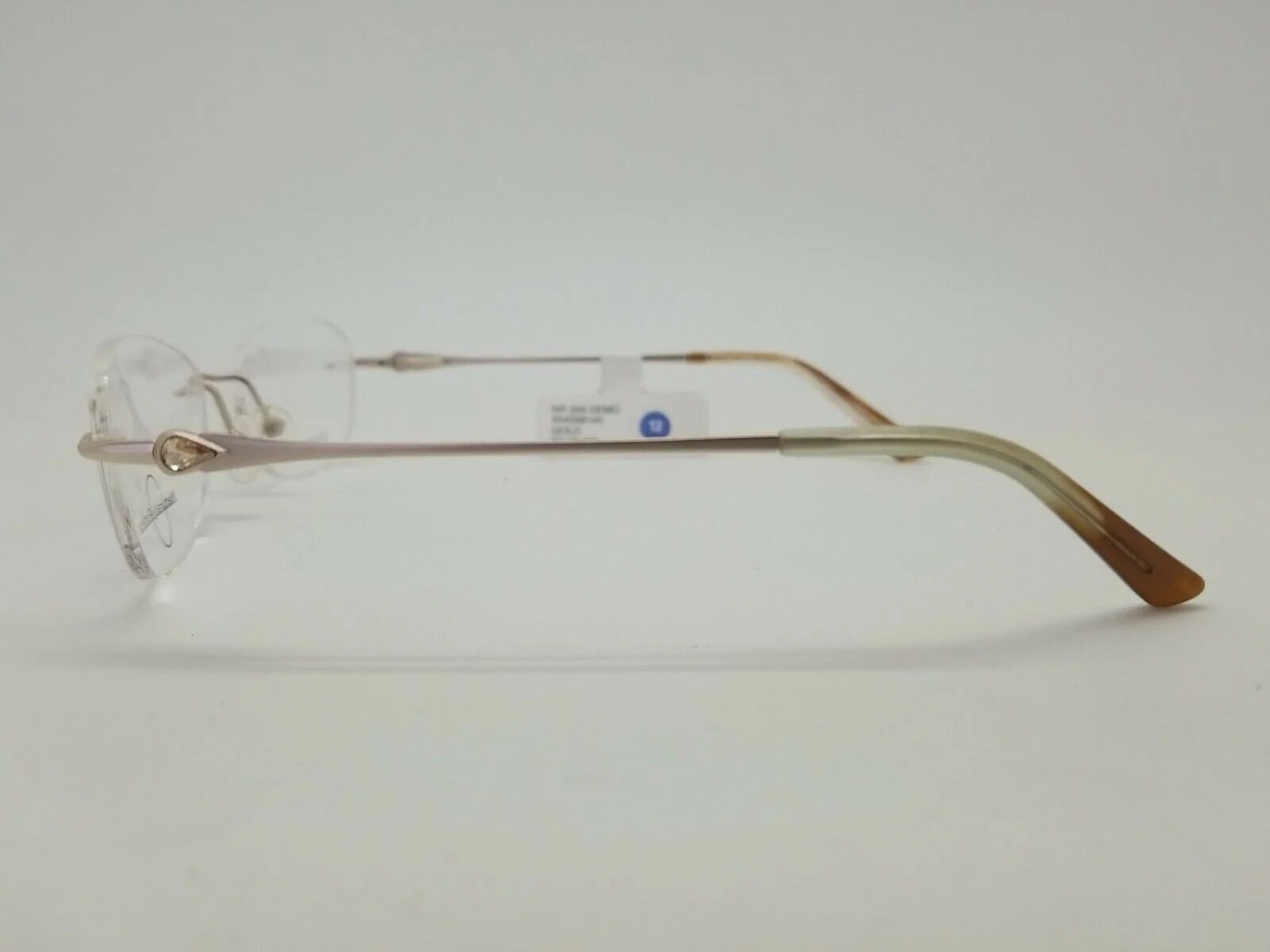 NEW! Naturally Rimless Gold Eyeglasses Frames 52-18-135 3
