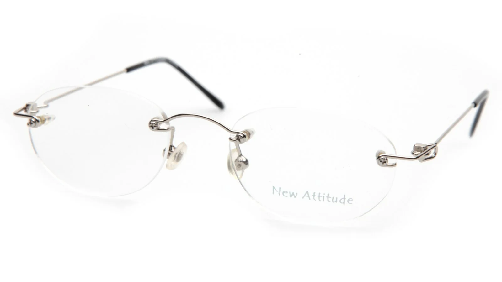 New New Attitude #23 COL#02 Silver Rimless Eyeglasses 47-18-140mm B33mm