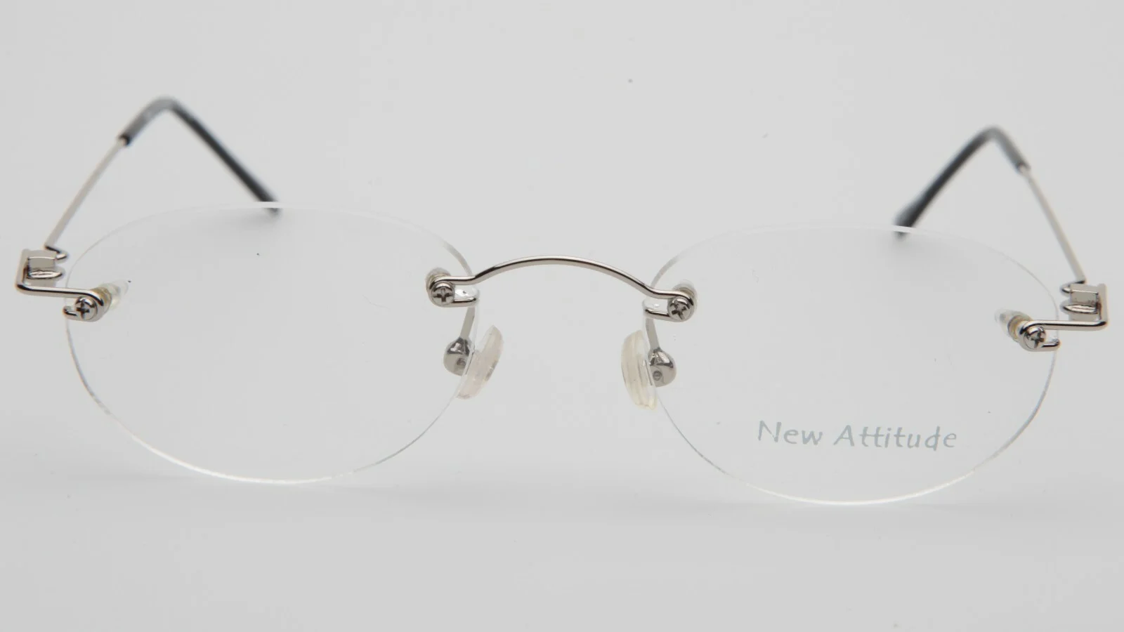 New New Attitude #23 COL#02 Silver Rimless Eyeglasses 47-18-140mm B33mm 2