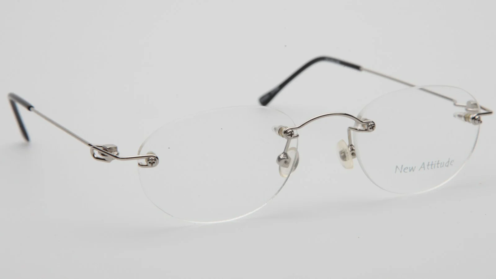 New New Attitude #23 COL#02 Silver Rimless Eyeglasses 47-18-140mm B33mm 3