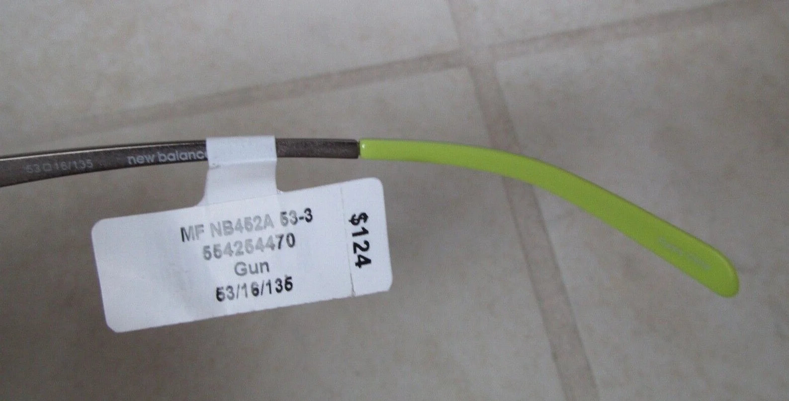NEW New Balance NB452A 53-3 Gunmetal /Green Eyeglasses Frames 53-16-135 $124.00 4