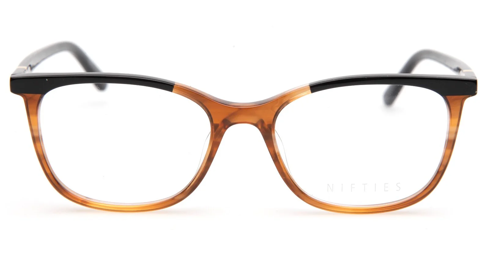 New NIFTIES NI9487 5525 Black Brown EYEGLASSES GLASSES 49-16-135mm B36mm 3