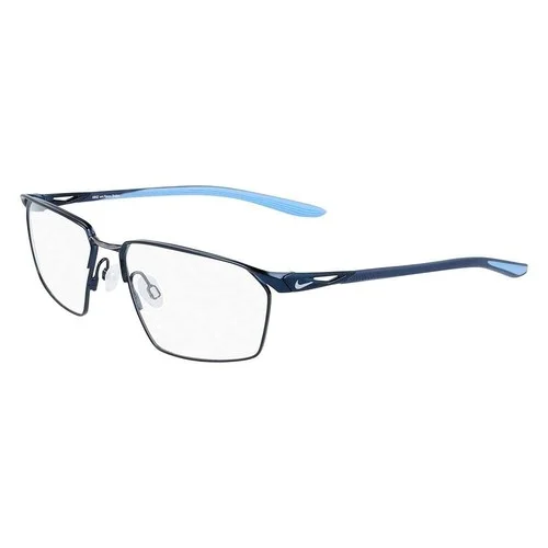 NEW NIKE 4311 401 Satin Navy & Royal Pulse Eyeglasses w/Flexon Bridge 56/16/140