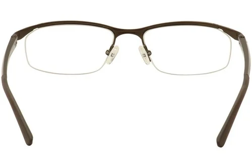 NEW NIKE 6037 259 Satin Brown Titanium Eyeglasses 53mm with Nike Case 4
