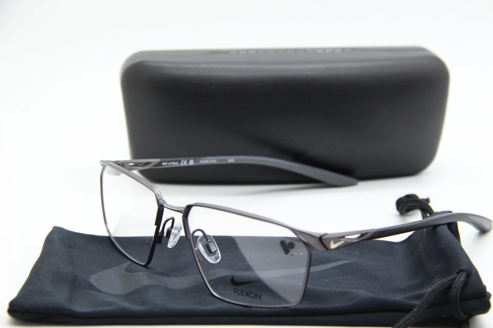 NEW NIKE FLEXON 4311 071 GUNMETAL GREY AUTHENTIC EYEGLASSES W/CASE 56-16