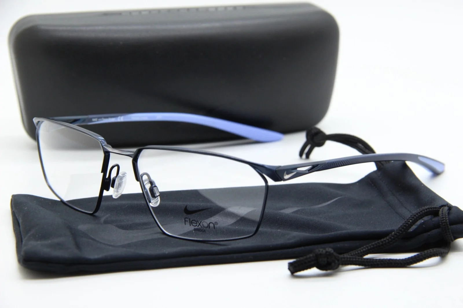 NEW NIKE FLEXON BRIDGE 4311 401 NAVY BLUE AUTHENTIC EYEGLASSES W/CASE 56-16