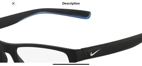 NEW Nike NIKE-7090-018-53 MATTE BLACK CRYSTAL PHOTO BLUE Eyeglasses 15-17 -140 3