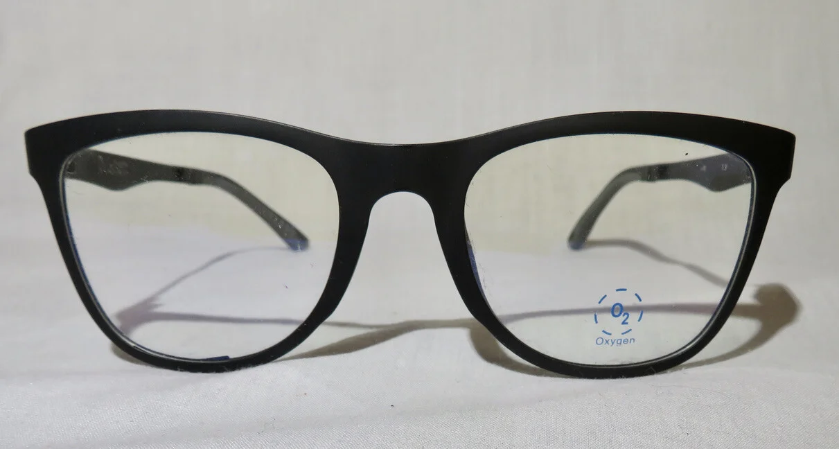NEW O2 Oxygen eyeglasses Matte Black Eyewear frame, 50-17-135 3