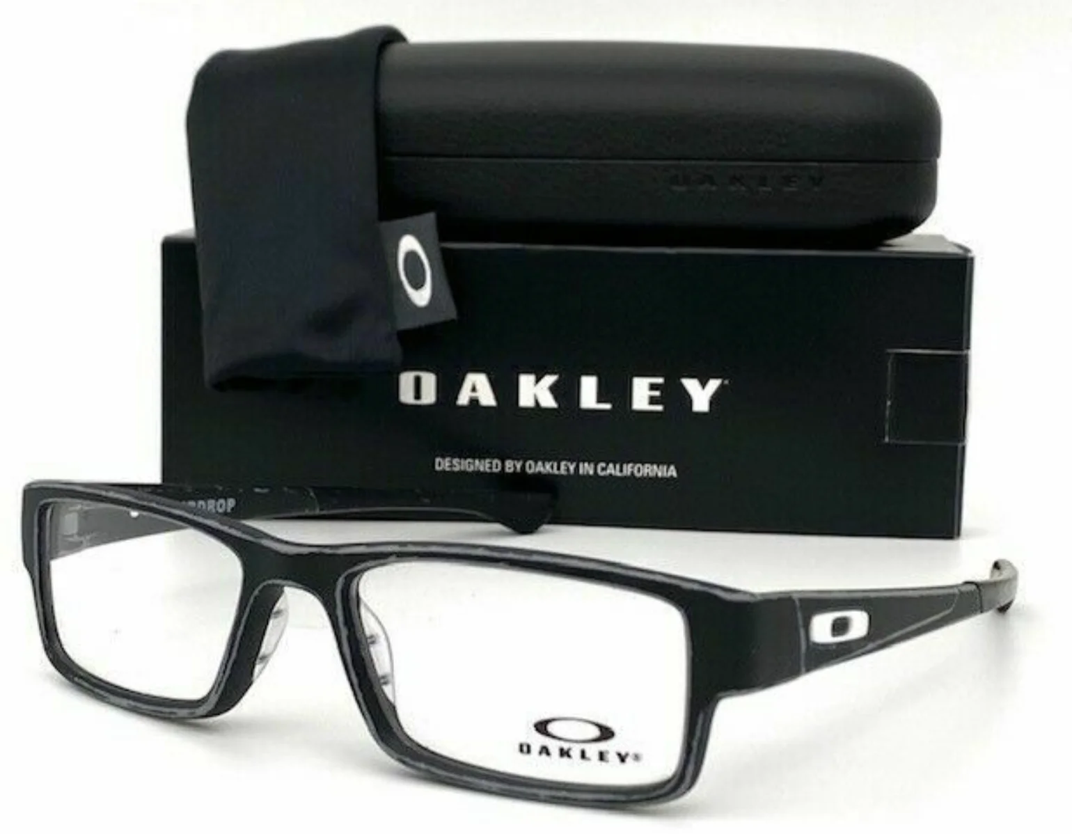 New Oakley AIRDROP XL Reading Glasses OX8046-1457 57-18 Black Frames Eyeglasses