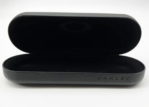 NEW OAKLEY BLACK SMALL AUTHENTIC CLAMSHELL EYEGLASSES HARD CASE