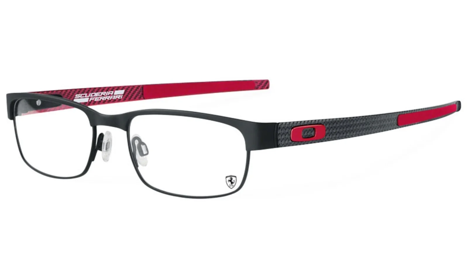 NEW Oakley Carbon Plate OX5079-0455 55mm Matte Black Red Ferrari Eyeglasses