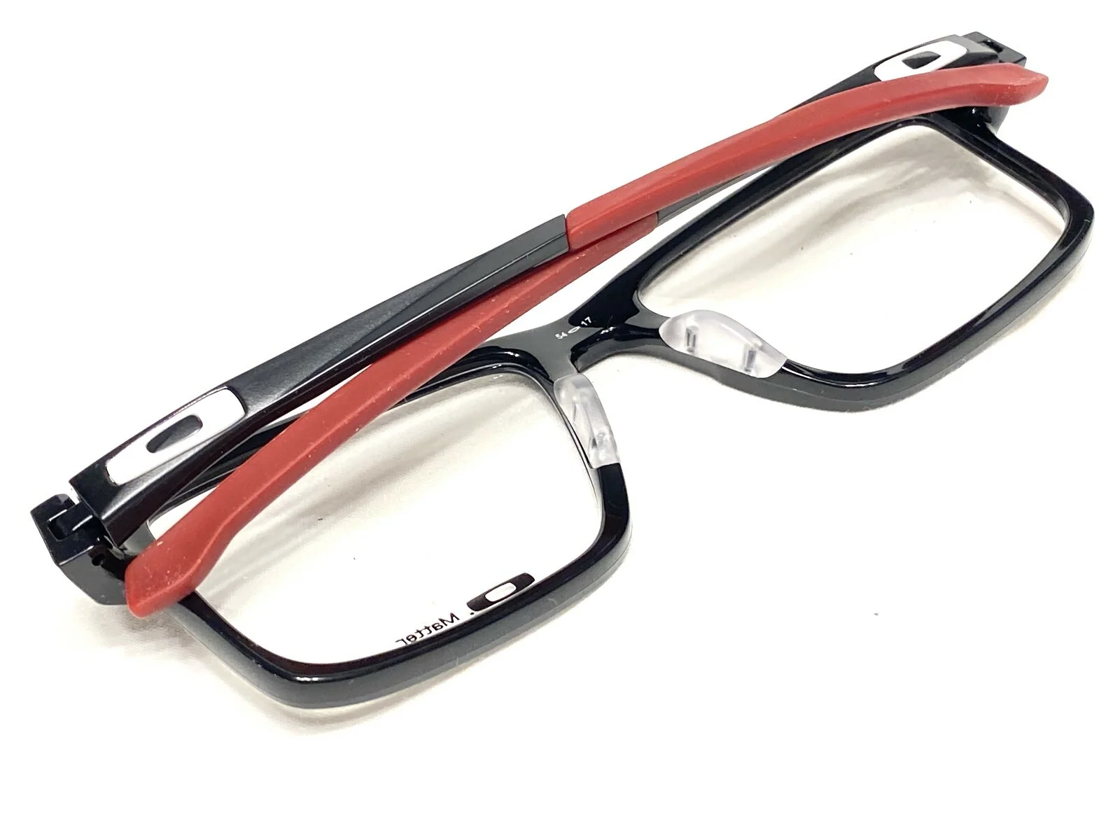 NEW Oakley Chamfer 2 OX8040-0554 Mens Black & Red Eyeglasses Frames 54/17~140 2