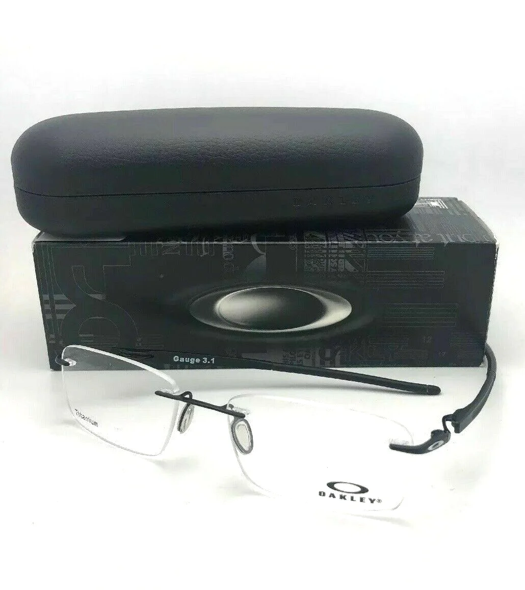 New OAKLEY Eyeglasses GAUGE 3.1 OX5126-0154 54-18 137 Matte Black Rimless Frames