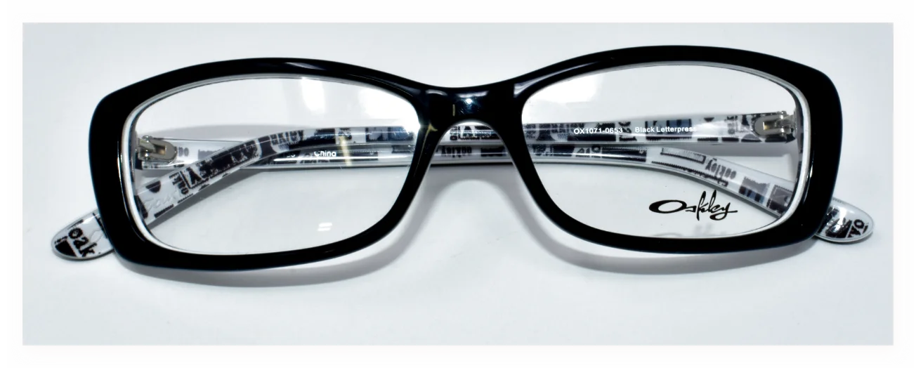NEW OAKLEY EYEGLASSES OX1071 0653 CROSS COURT BLACK LELLER PRESS 53-15-135 4
