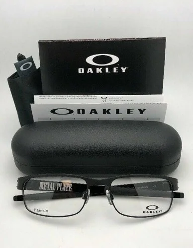 NEW Oakley METAL PLATE OX5038-0555 Matte Black 55/18/140 Eyeglasses NWOT tincup 2