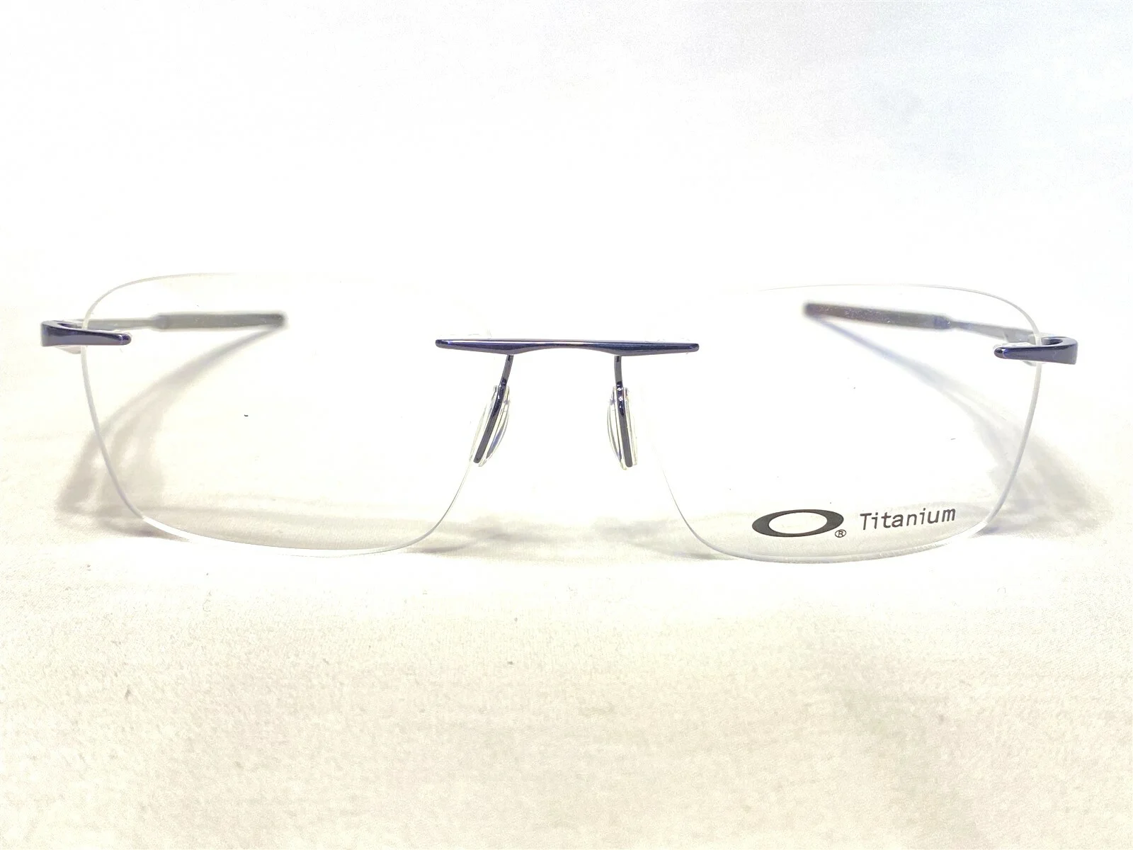 NEW Oakley Wingfold EVS OX5115-0453 Mens Blue Rimless Eyeglasses Frames 53/18 2
