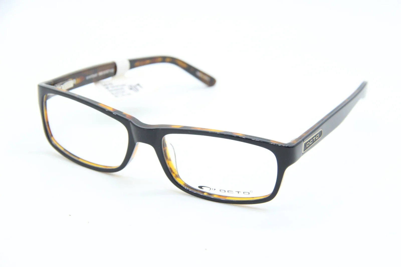 NEW OCTO WHIPSAW TORTOISE BLACK EYEGLASSES AUTHENTIC FLAMES 55-16