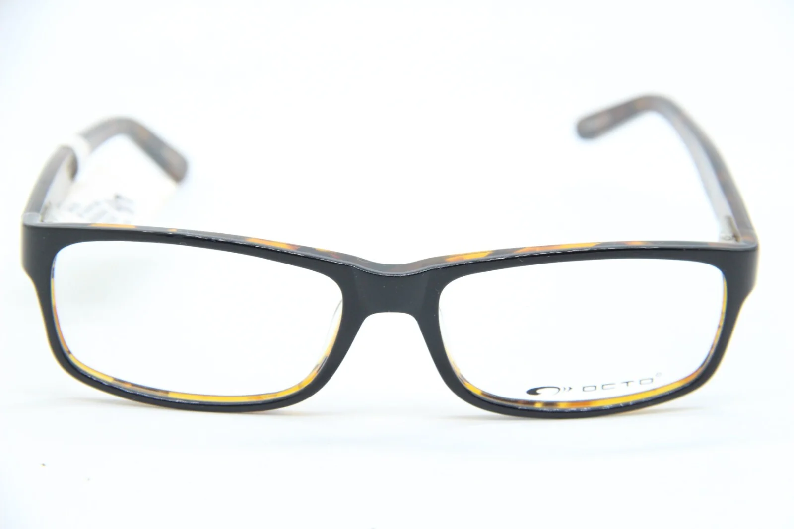 NEW OCTO WHIPSAW TORTOISE BLACK EYEGLASSES AUTHENTIC FLAMES 55-16 2