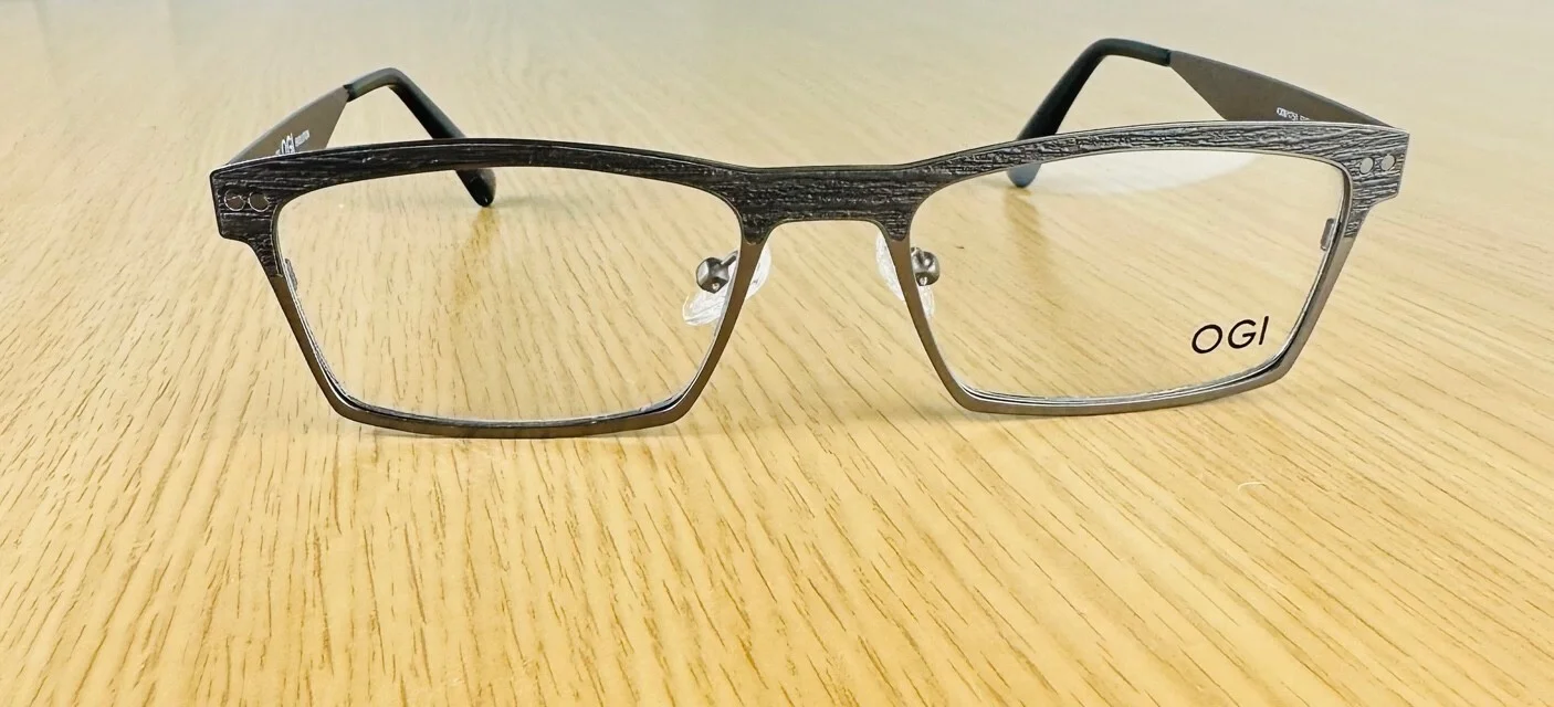 New OGI Evolution GREY STRIPE/GREY 4309 1750 Mens Eyeglasses Frame 53-19-145