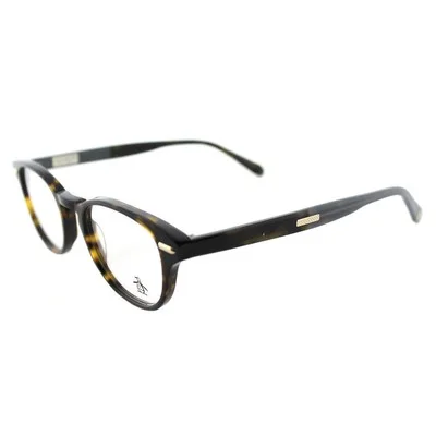 New Original Penguin The Murphy TO Tortoise Plastic Round Eyeglasses 46mm