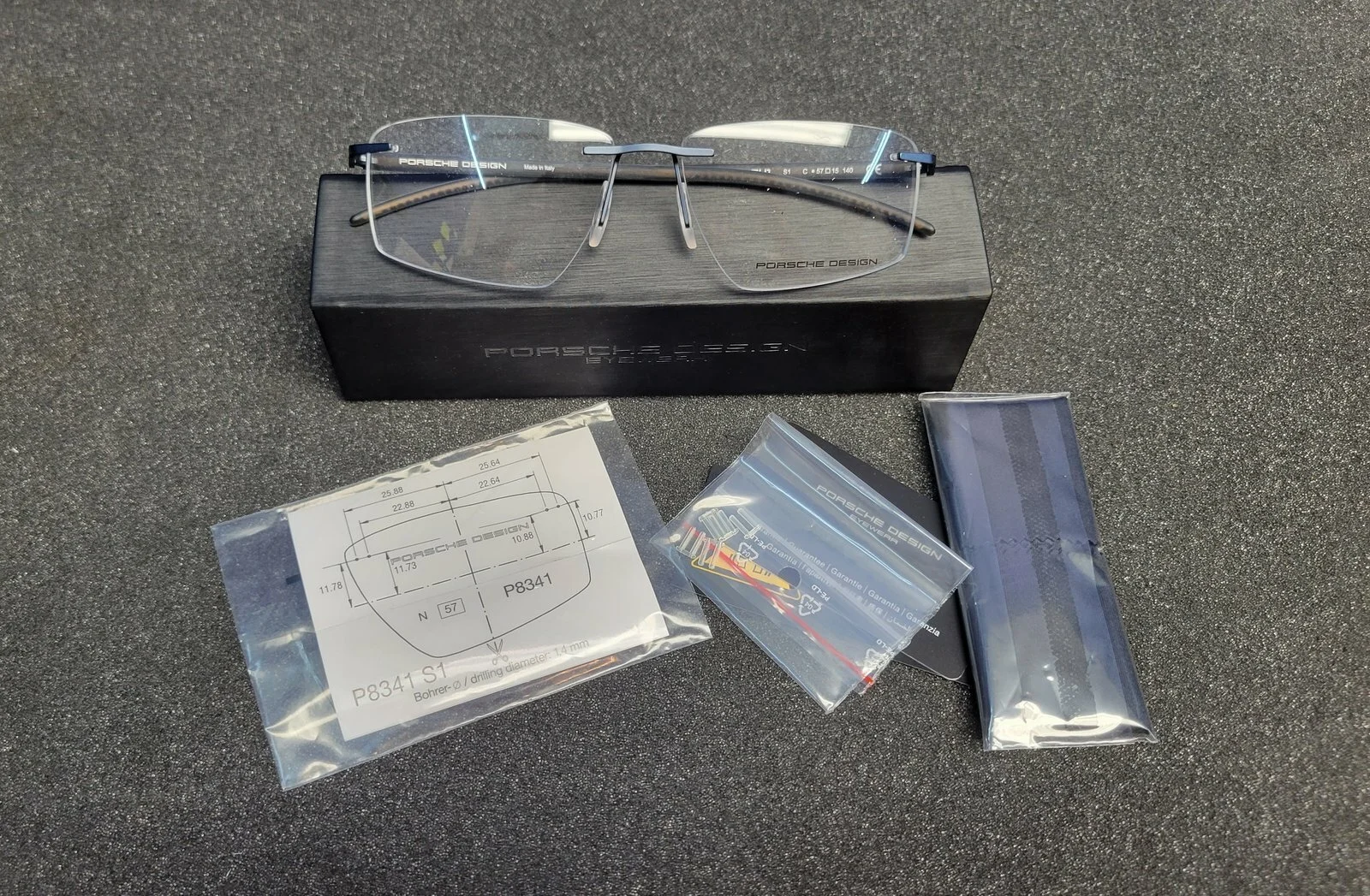 New Original Porsche Design P 8341 C Blue Eyeglasses 2