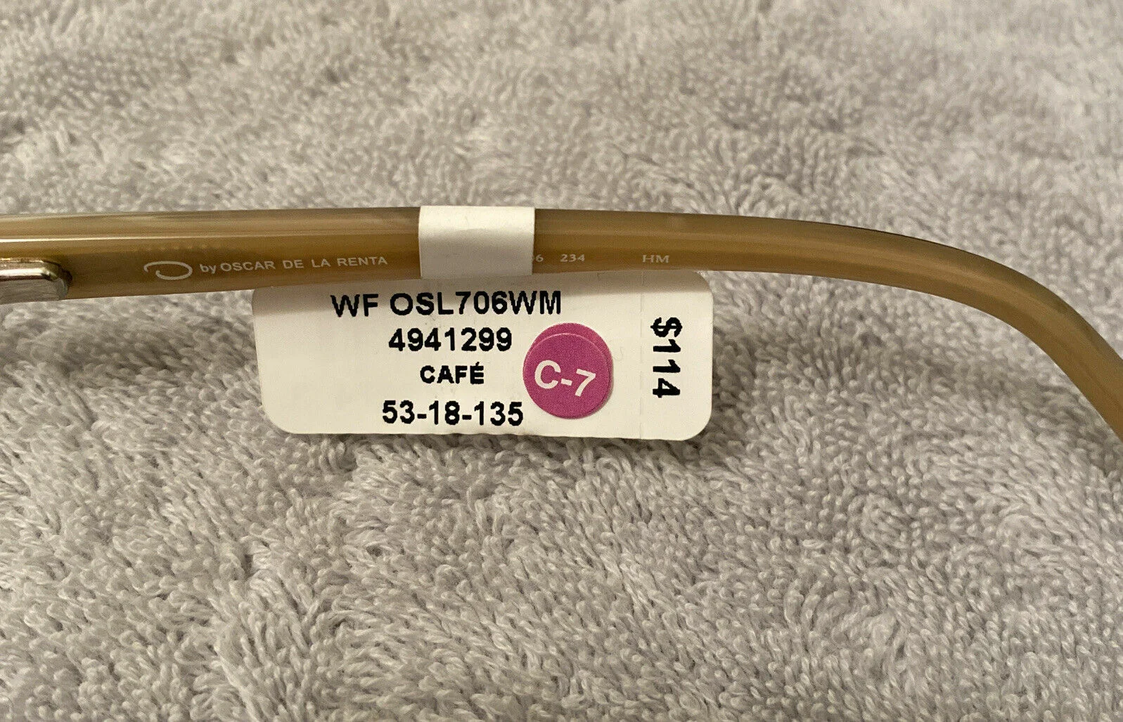NEW Oscar De La Renta Cafe Eyeglass Half Rim Frames 53-18-135 3