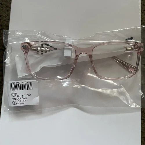 NEW Pair Eyewear The Kirby Pink Clear Glasses No Prescription Lenses Frames 4