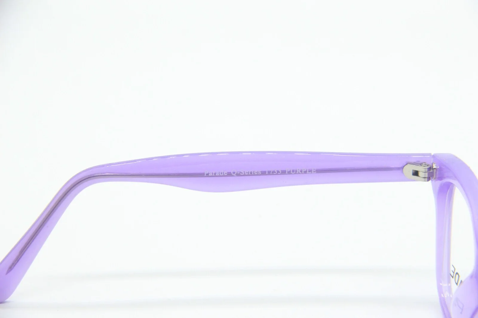 NEW PARADE Q SERIES 1733 PURPLE SILVER AUTHENTIC FRAMES EYEGLASSES 45-16 3