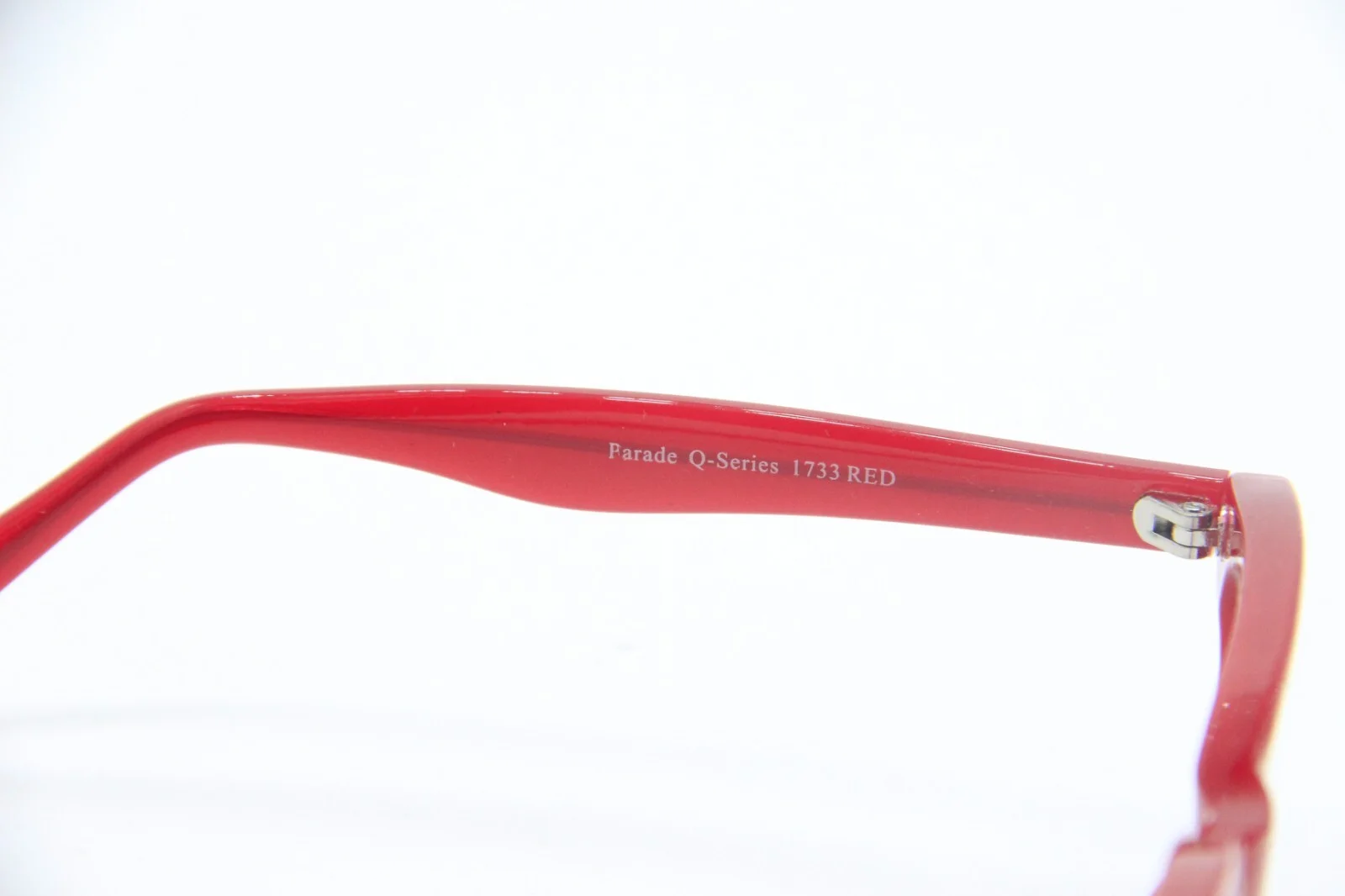 NEW PARADE Q SERIES 1733 RED SILVER AUTHENTIC FRAMES EYEGLASSES 45-16 3