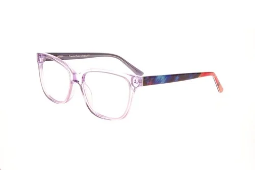 New PEACELOVE Crystal Lilac THE ARTIST Eyeglasses w/ Colorful Temples 57/17/150