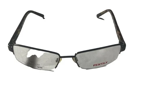 New Pentax Eyeglasses Top Rim Bronze Titanium Frames with Clear Lens 54 18 140