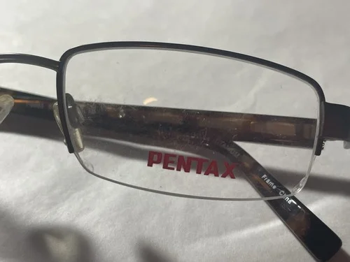 New Pentax Eyeglasses Top Rim Bronze Titanium Frames with Clear Lens 54 18 140 4